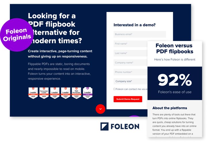 Foleon landing page 2